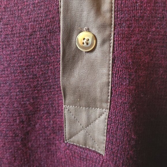 Men's C.C. Filson L/S Partial button front sweater XL - 100% Wool weighs 2.8 oz - Picture 3 of 11